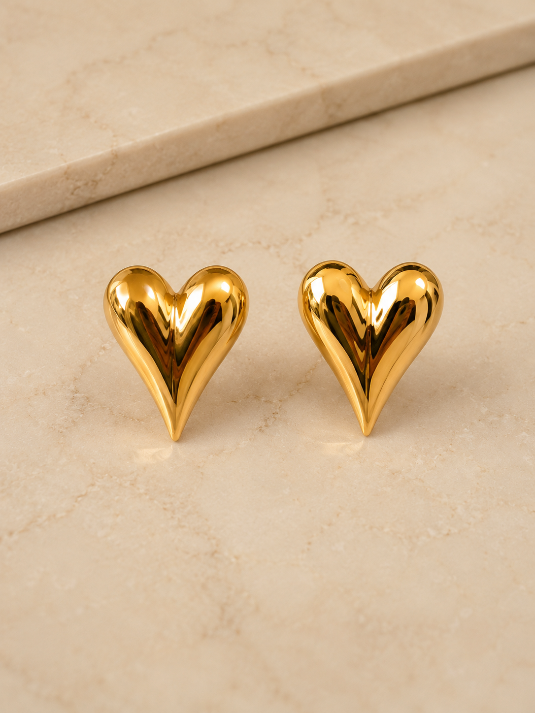 Golden Heart Earrings