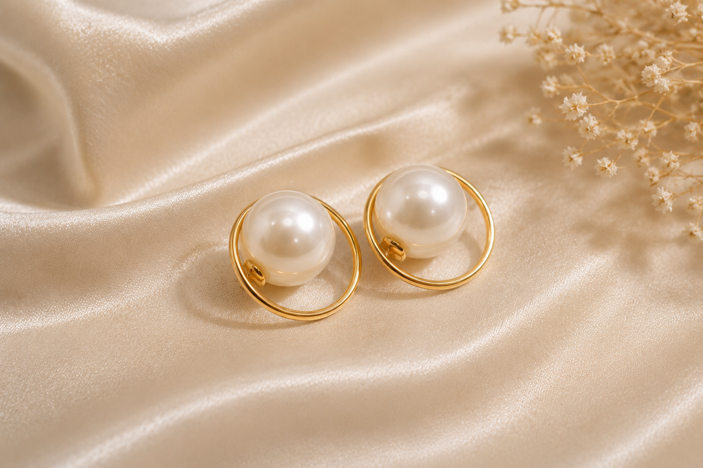 Pearl Halo Earrings