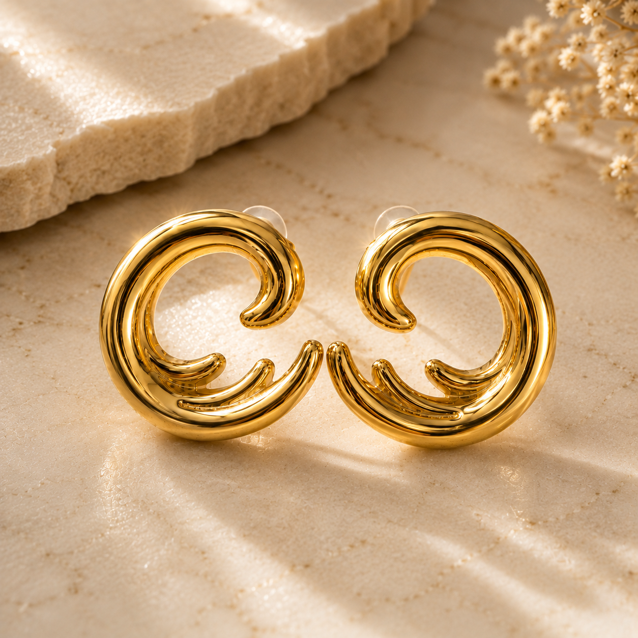 Golden Wave Earrings