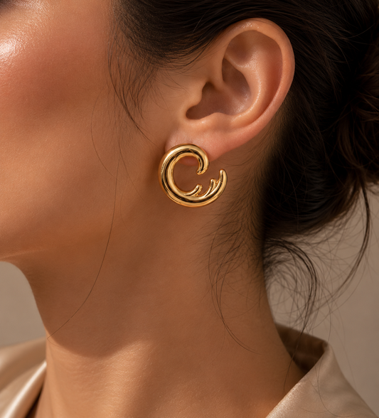 Golden Wave Earrings