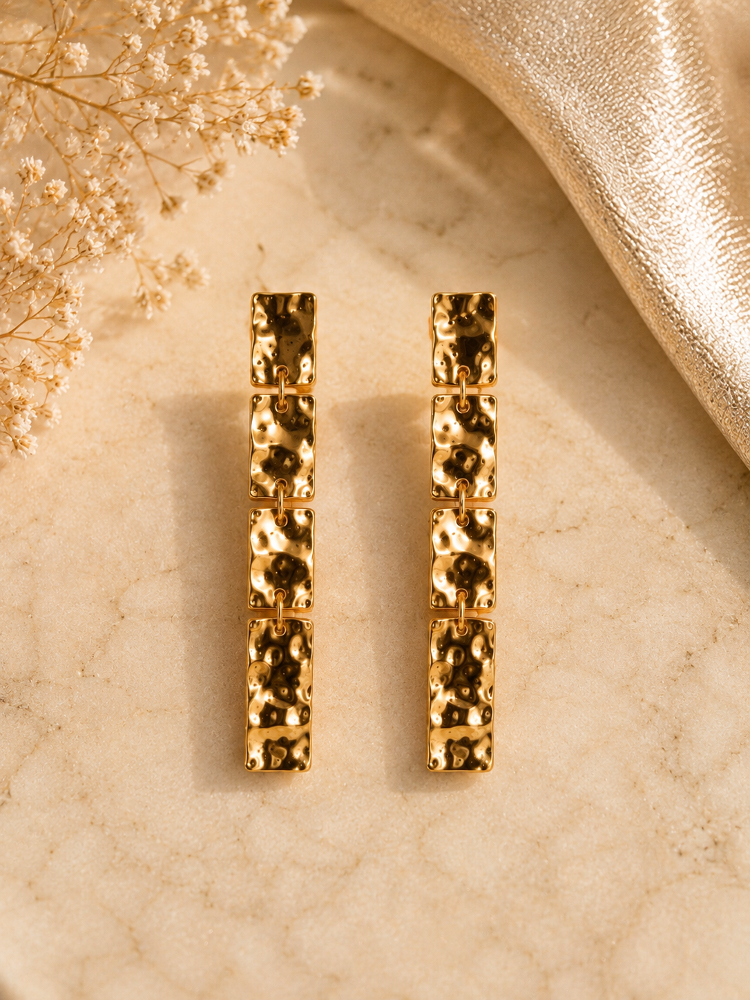 Golden Cascade Earrings